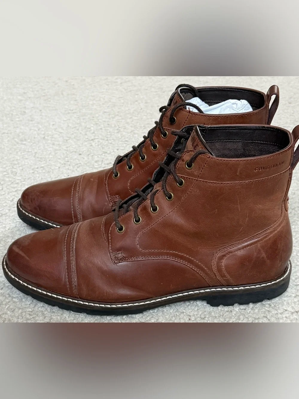 Cole Haan Men's Chestnut Brown Leather Chukka Boots Men’s Size 10